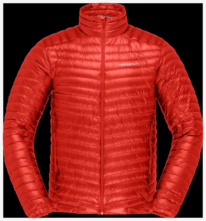 Norrona Trollveggen Superlight Down850 Herenjack Adrenaline Rood
