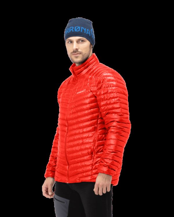 Norrona Trollveggen Superlight Down850 Herenjack Adrenaline Rood