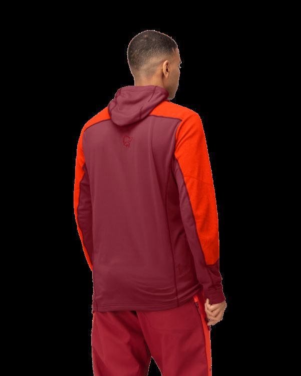 Norrona Heren Lofoten Thermal Pro Capuchon Adrenaline/rabarber