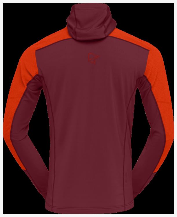 Norrona Heren Lofoten Thermal Pro Capuchon Adrenaline/rabarber