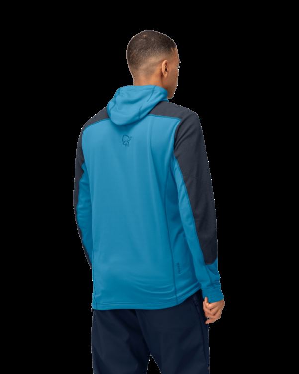 Norrona Heren Lofoten Thermal Pro Hood Hawaiian Surf/indigo Night