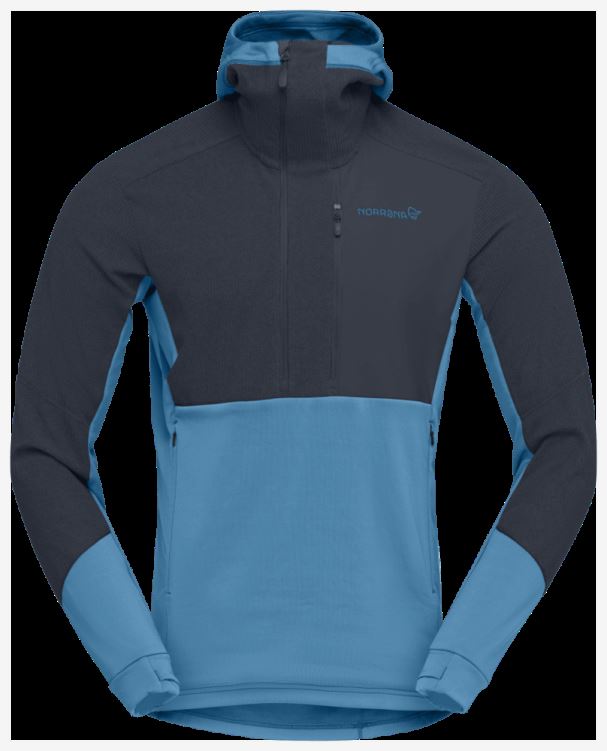 Norrona Heren Lofoten Thermal Pro Hood Hawaiian Surf/indigo Night
