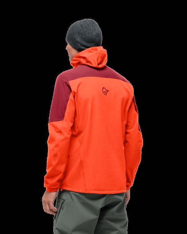 Norrona Lofoten Hiloflex200 Herencapuchon Adrenaline/rabarber