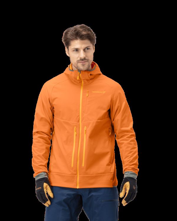 Norrona Heren Lyngen Hiloflex100 Jas Oranje Popsicle/castor Grijs