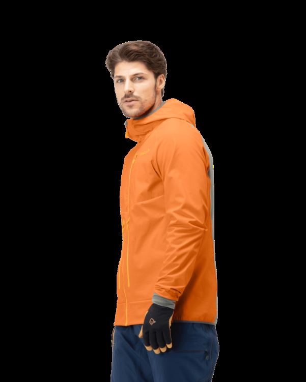 Norrona Heren Lyngen Hiloflex100 Jas Oranje Popsicle/castor Grijs