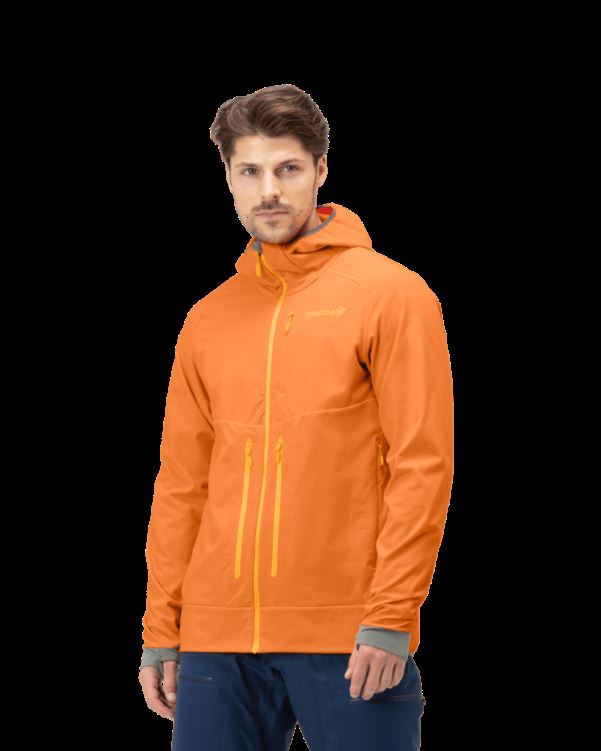 Norrona Heren Lyngen Hiloflex100 Jas Oranje Popsicle/castor Grijs