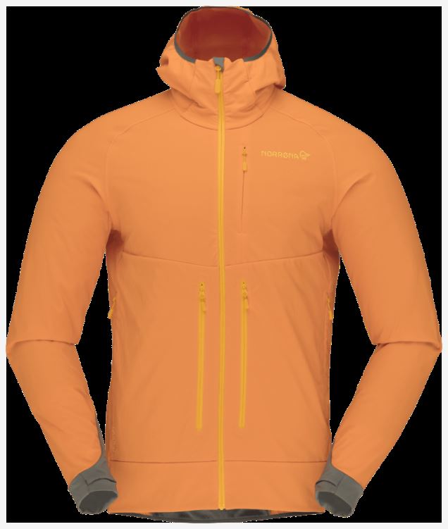 Norrona Heren Lyngen Hiloflex100 Jas Oranje Popsicle/castor Grijs