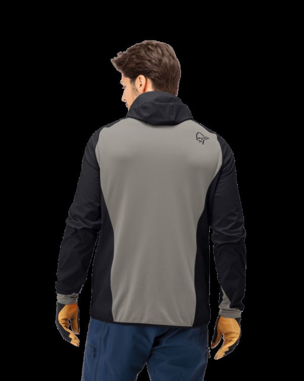 Norrona Heren Lyngen Hiloflex100 Jas Kaviaar/castor Grijs