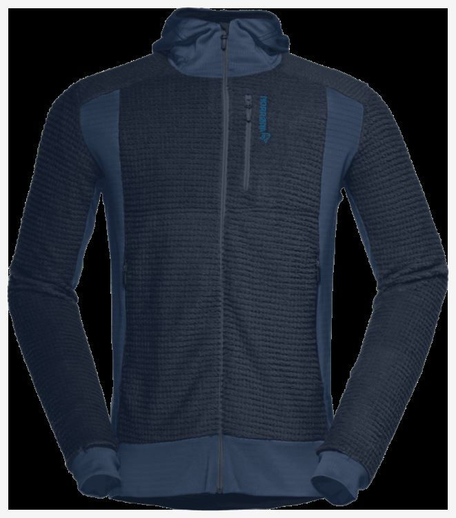 Norrona Heren Falketind Alpha120 Zip Hood Indigo Night Blue