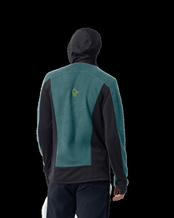 Norrona Heren Falketind Alpha120 Zip Hood North Atlantic/caviar