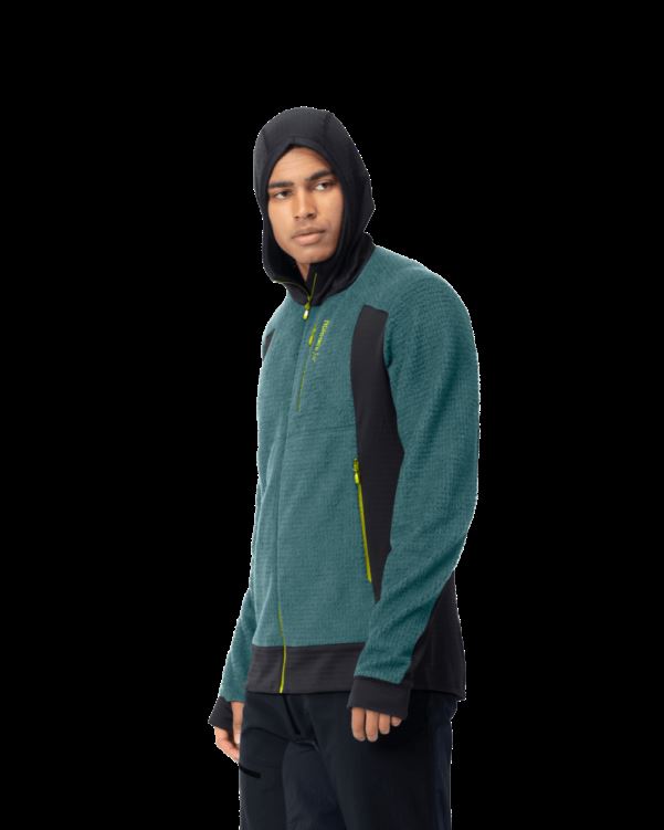 Norrona Heren Falketind Alpha120 Zip Hood North Atlantic/caviar
