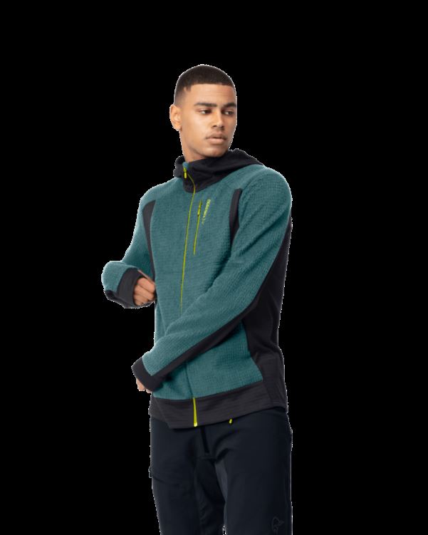Norrona Heren Falketind Alpha120 Zip Hood North Atlantic/caviar