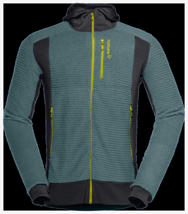 Norrona Heren Falketind Alpha120 Zip Hood North Atlantic/caviar