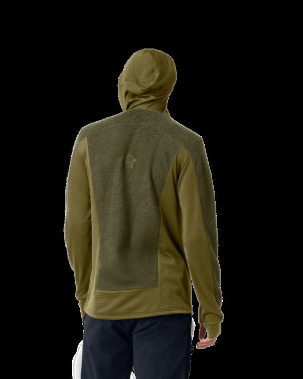 Norrona Heren Falketind Alpha120 Zip Hood Olijfgroen Nacht/olijfgroen