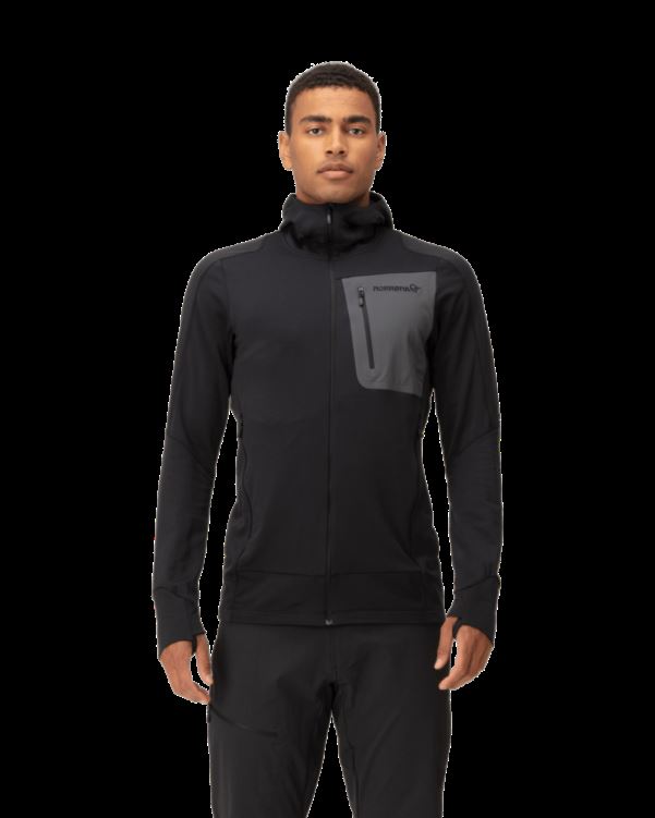 Norrona Falketind Power Grid Capuchon Kaviaar Zwart Voor Heren