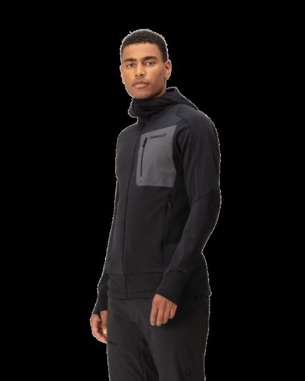 Norrona Falketind Power Grid Capuchon Kaviaar Zwart Voor Heren