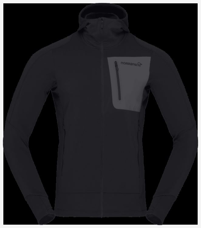 Norrona Falketind Power Grid Capuchon Kaviaar Zwart Voor Heren