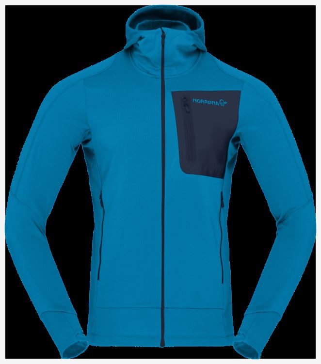 Norrona Falketind Power Grid Capuchon Hawaiian Surf/indigo Night Voor Heren