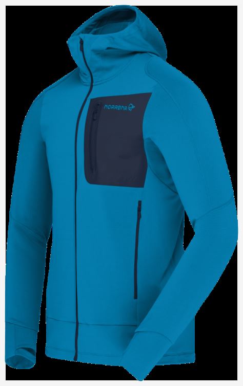 Norrona Falketind Power Grid Capuchon Hawaiian Surf/indigo Night Voor Heren