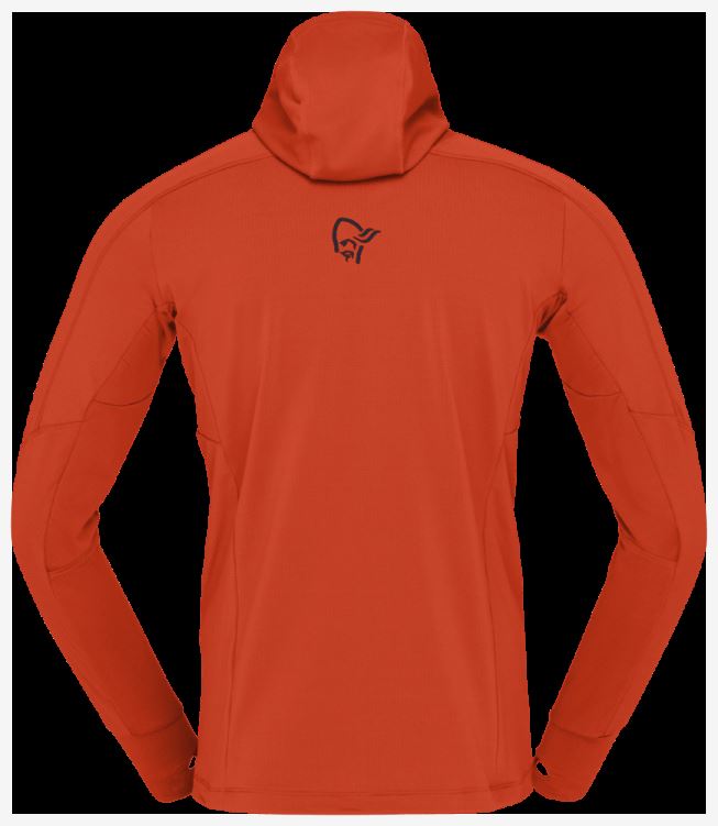 Norrona Falketind Power Grid Capuchon Adrenaline Rood Voor Heren