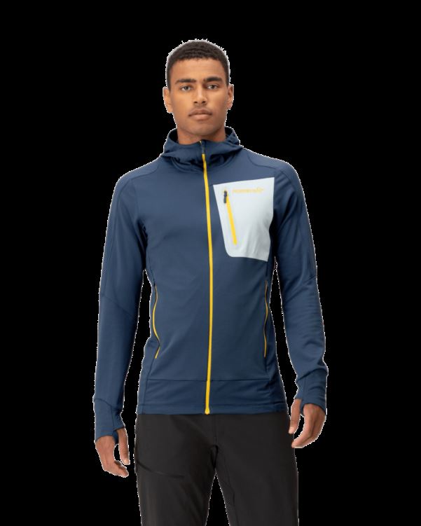 Norrona Falketind Power Grid Hood Heren Vintage Indigo Blauw