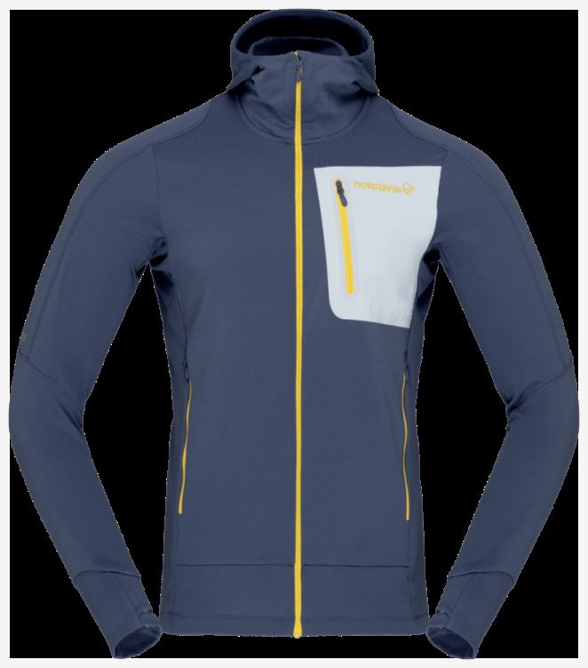 Norrona Falketind Power Grid Hood Heren Vintage Indigo Blauw