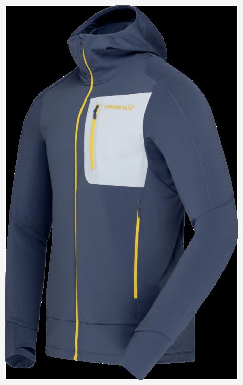 Norrona Falketind Power Grid Hood Heren Vintage Indigo Blauw