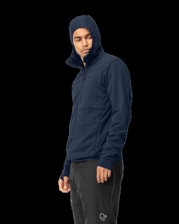 Norrona Heren Falketind Warm2 Octa Capuchon Indigo Nachtblauw