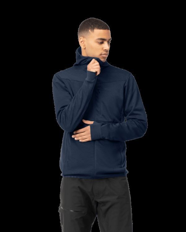 Norrona Heren Falketind Warm2 Octa Capuchon Indigo Nachtblauw