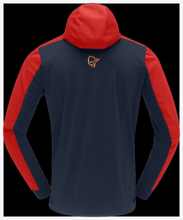 Norrona Heren Falketind Warm2 Octa Hood Adrenaline/indigo Night