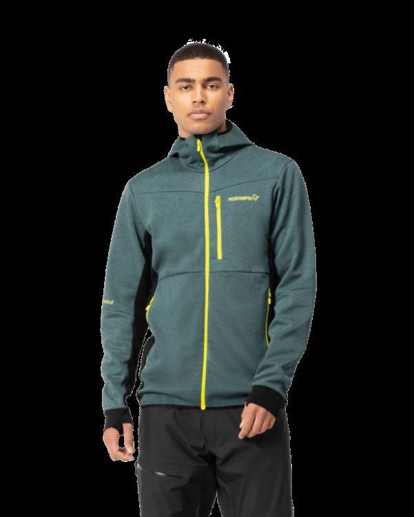 Norrona Heren Falketind Warm2 Octa Capuchon Noord Atlantic/caviar