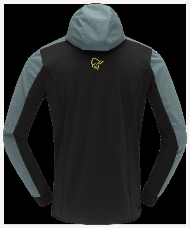 Norrona Heren Falketind Warm2 Octa Capuchon Noord Atlantic/caviar