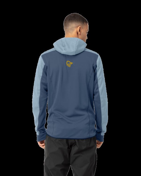 Norrona Heren Falketind Warm2 Octa Capuchon Blauw Mist/vintage Indigo