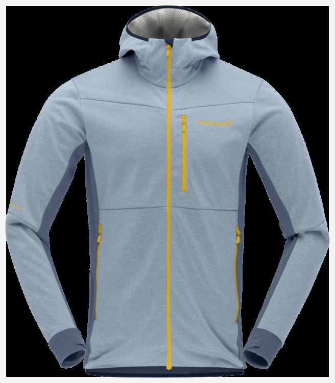 Norrona Heren Falketind Warm2 Octa Capuchon Blauw Mist/vintage Indigo