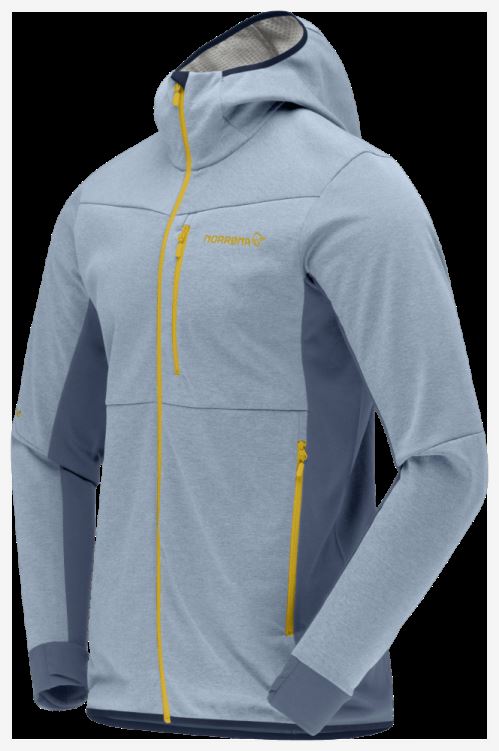 Norrona Heren Falketind Warm2 Octa Capuchon Blauw Mist/vintage Indigo