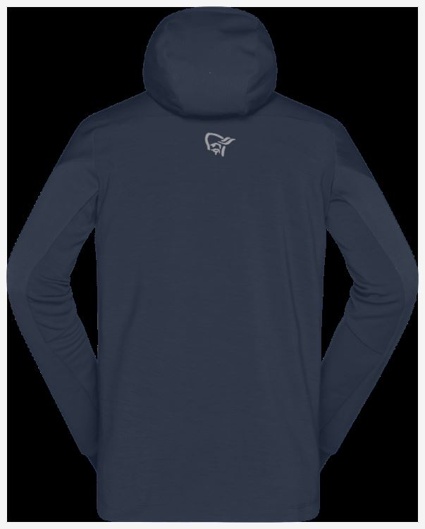 Norrona Heren Trollveggen Powerstretch Pro Zip Hood Indigo Night Blue
