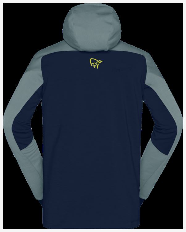 Norrona Heren Trollveggen Powerstretch Pro Zip Hood North Atlantic/indigo Night