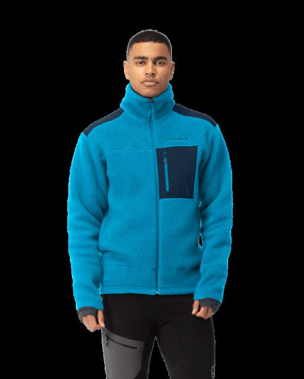 Norrona Trollveggen Thermal Pro Herenjack Hawaiian Surf Blauw