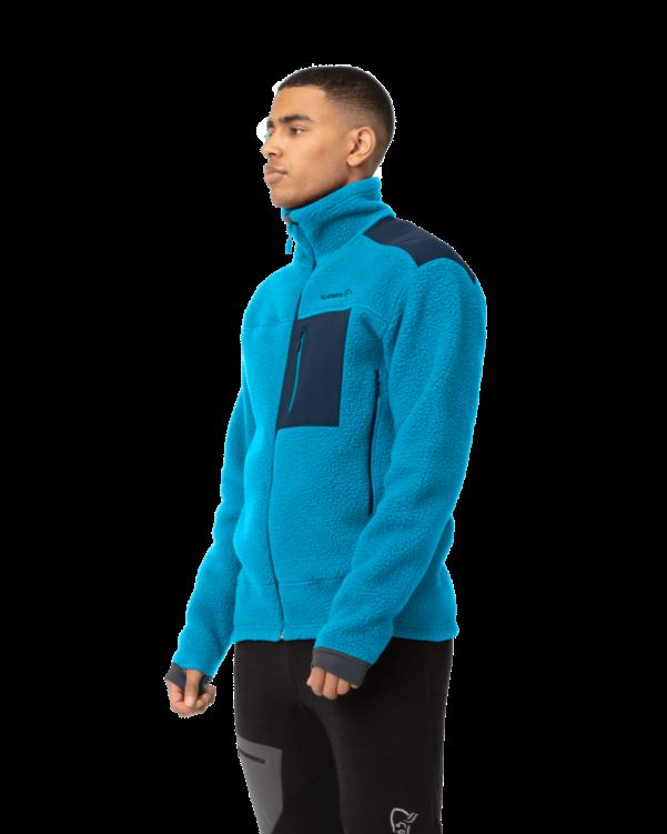 Norrona Trollveggen Thermal Pro Herenjack Hawaiian Surf Blauw