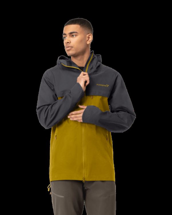 Norrona Svalbard Katoenen Herenjack Leigrijs/gouden Palm