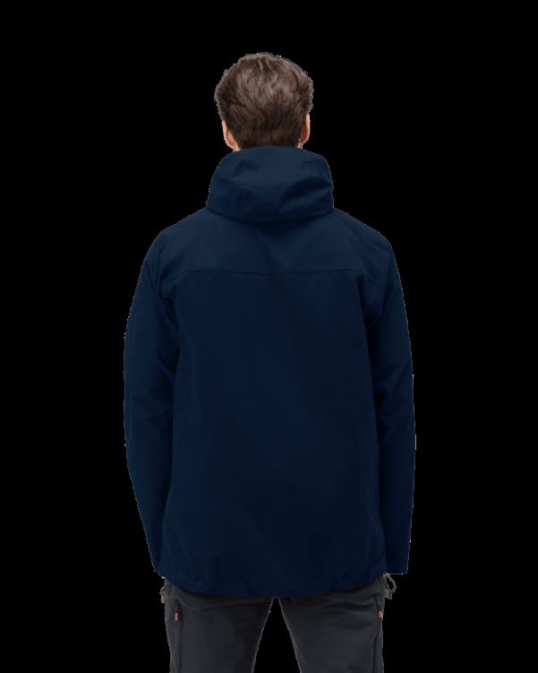 Norrona Herensvalbard Katoenen Anorak Indigo Nachtblauw