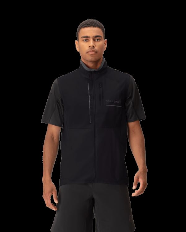 Norrona Heren Senja Aero90 Bodywarmer Kaviaar Zwart