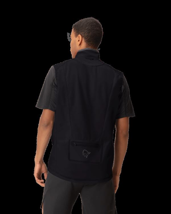 Norrona Heren Senja Aero90 Bodywarmer Kaviaar Zwart