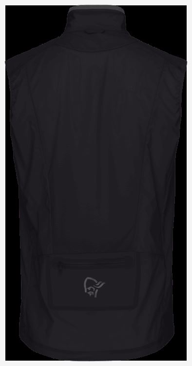 Norrona Heren Senja Aero90 Bodywarmer Kaviaar Zwart