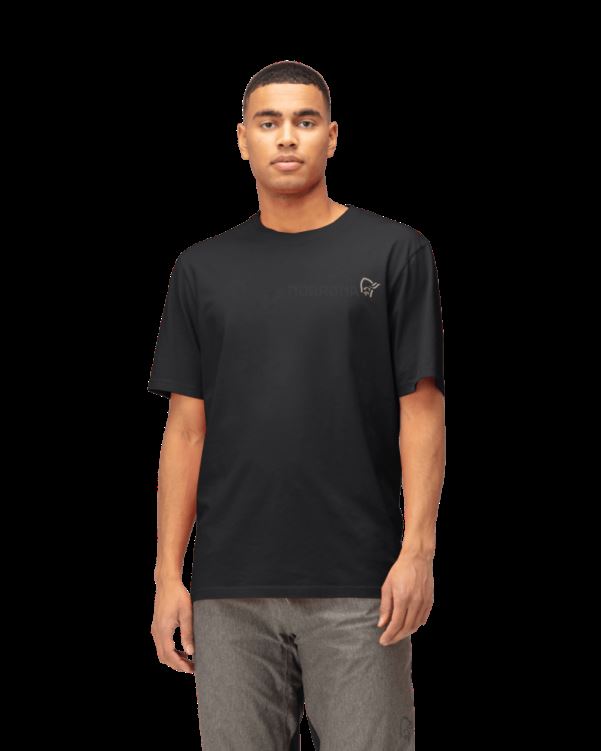 Norrona Heren /29 Katoenen Duotone T-shirt Caviar Zwart