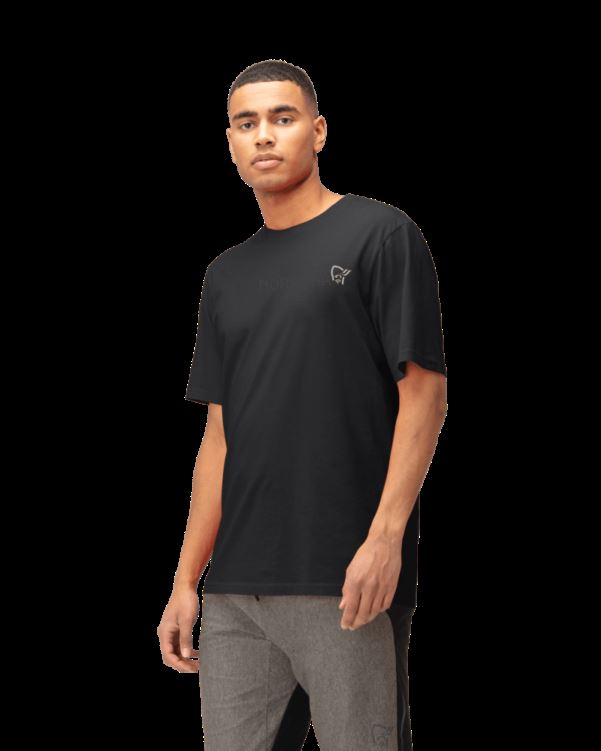 Norrona Heren /29 Katoenen Duotone T-shirt Caviar Zwart