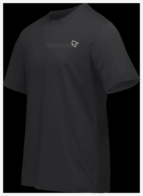 Norrona Heren /29 Katoenen Duotone T-shirt Caviar Zwart