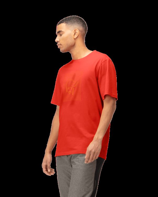Norrona Heren /29 Katoenen Shutter Viking T-shirt Adrenaline Rood