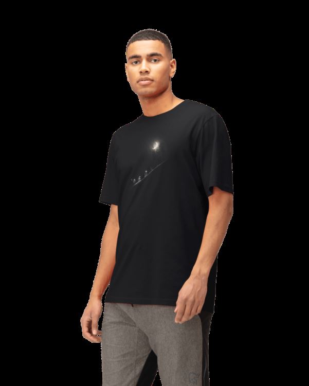 Norrona Heren /29 Katoenen Tamok Maan T-shirt Caviar Zwart