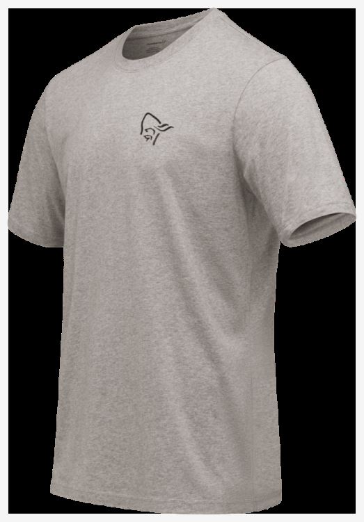 Norrona Heren /29 Katoenen Vikinghead Borduur T-shirt Grijs Gemêleerd